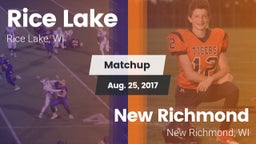 Matchup: Rice Lake High vs. New Richmond  2017