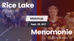 Matchup: Rice Lake High vs. Menomonie  2017