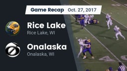 Recap: Rice Lake  vs. Onalaska  2017