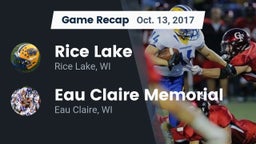 Recap: Rice Lake  vs. Eau Claire Memorial  2017