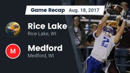 Recap: Rice Lake  vs. Medford  2017