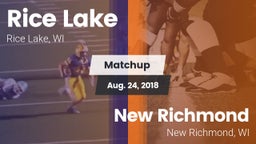 Matchup: Rice Lake High vs. New Richmond  2018