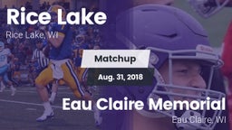 Matchup: Rice Lake High vs. Eau Claire Memorial  2018