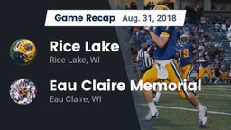 Recap: Rice Lake  vs. Eau Claire Memorial  2018
