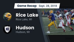 Recap: Rice Lake  vs. Hudson  2018