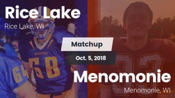Matchup: Rice Lake High vs. Menomonie  2018