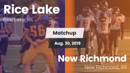 Matchup: Rice Lake High vs. New Richmond  2019