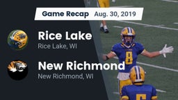 Recap: Rice Lake  vs. New Richmond  2019