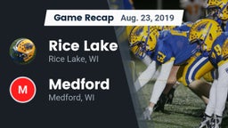 Recap: Rice Lake  vs. Medford  2019