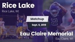 Matchup: Rice Lake High vs. Eau Claire Memorial  2019