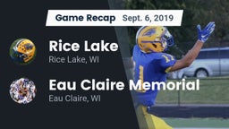 Recap: Rice Lake  vs. Eau Claire Memorial  2019