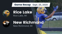 Recap: Rice Lake  vs. New Richmond  2020
