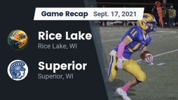 Recap: Rice Lake  vs. Superior  2021