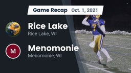 Recap: Rice Lake  vs. Menomonie  2021