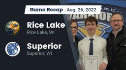 Recap: Rice Lake  vs. Superior  2022