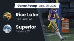 Recap: Rice Lake  vs. Superior  2023