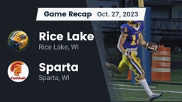Recap: Rice Lake  vs. Sparta  2023