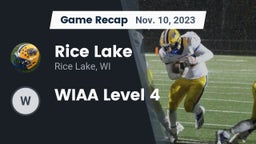 Recap: Rice Lake  vs. WIAA Level 4 2023