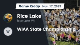 Recap: Rice Lake  vs. WIAA State Championship 2023