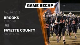 Recap: Brooks  vs. Fayette County  2016