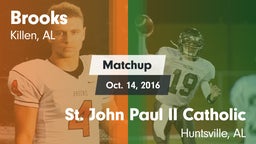 Matchup: Brooks  vs. St. John Paul II Catholic  2016