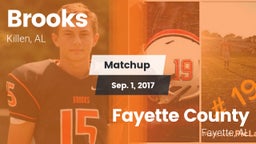 Matchup: Brooks  vs. Fayette County  2017