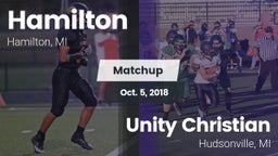 Matchup: Hamilton  vs. Unity Christian  2018