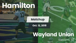 Matchup: Hamilton  vs. Wayland Union  2018