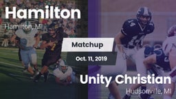 Matchup: Hamilton  vs. Unity Christian  2019