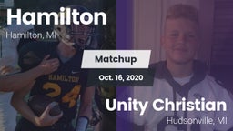 Matchup: Hamilton  vs. Unity Christian  2020