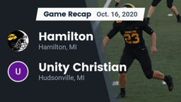 Recap: Hamilton  vs. Unity Christian  2020