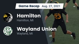Recap: Hamilton  vs. Wayland Union  2021