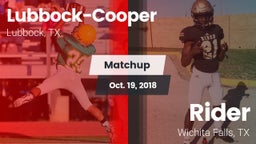 Matchup: Cooper  vs. Rider  2018