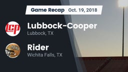Recap: Lubbock-Cooper  vs. Rider  2018