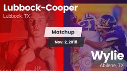 Matchup: Cooper  vs. Wylie  2018