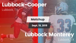 Matchup: Cooper  vs. Lubbock Monterey  2019