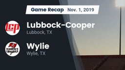Recap: Lubbock-Cooper  vs. Wylie  2019
