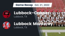 Recap: Lubbock-Cooper  vs. Lubbock Monterey  2022