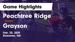 Peachtree Ridge  vs Grayson  Game Highlights - Feb. 25, 2020