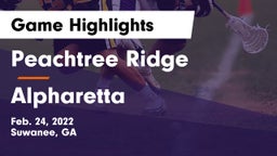 Peachtree Ridge  vs Alpharetta  Game Highlights - Feb. 24, 2022