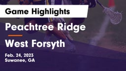 Peachtree Ridge  vs West Forsyth  Game Highlights - Feb. 24, 2023