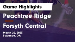 Peachtree Ridge  vs Forsyth Central  Game Highlights - March 20, 2023