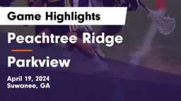 Peachtree Ridge  vs Parkview  Game Highlights - April 19, 2024