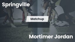 Matchup: Springville High vs. Mortimer Jordan  2016