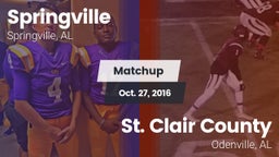Matchup: Springville High vs. St. Clair County  2016