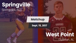 Matchup: Springville High vs. West Point  2017