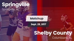 Matchup: Springville High vs. Shelby County  2017