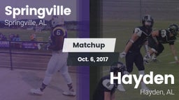 Matchup: Springville High vs. Hayden  2017