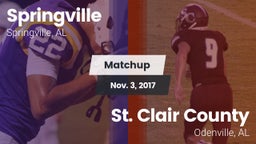 Matchup: Springville High vs. St. Clair County  2017