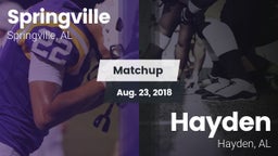Matchup: Springville High vs. Hayden  2018